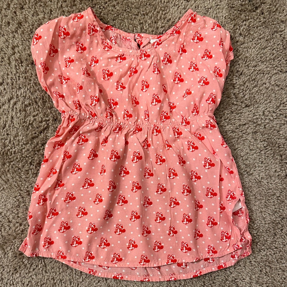 Disney Pink and Red Minnie Mouse Swim Coverup Toddler Girl Size 2 - Picture 1 of 5